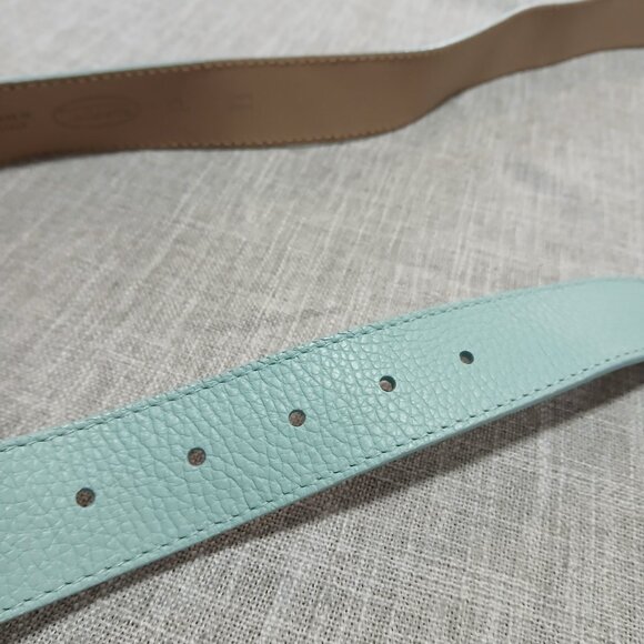 Talbots Genuine Teal Leather with Silver Buckle Made in Italy Size XL - Picture 5 of 11